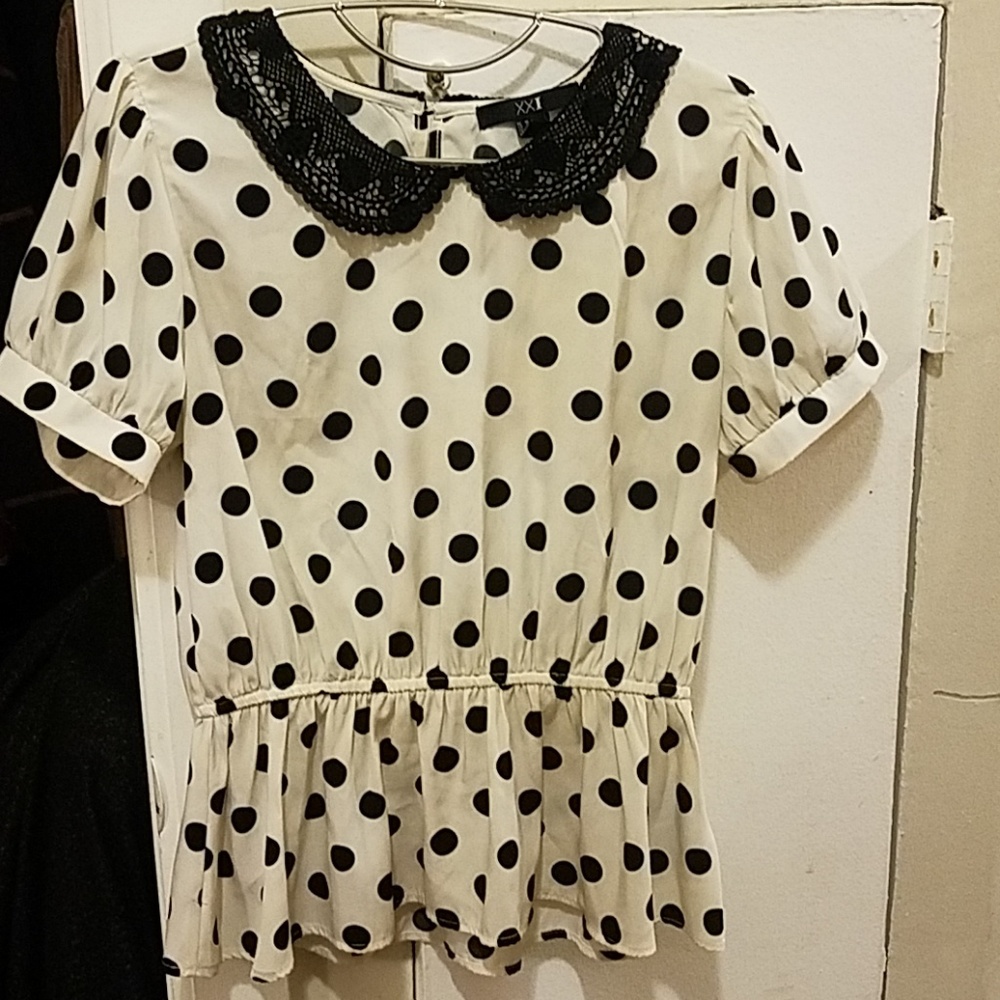 Silk peplum blouse